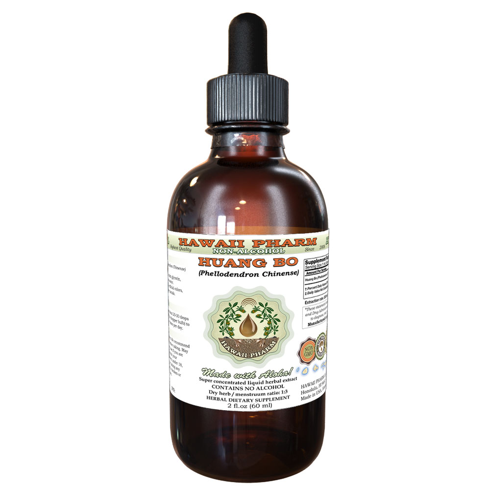 Huang Bo (Phellodendron Chinense) Tincture. Alcohol-FREE. Hawaii Pharm.