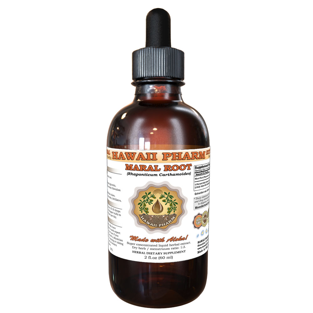 Maral Root (Rhaponticum Carthamoides) Tincture. Alcohol-Based. Hawaii Pharm.