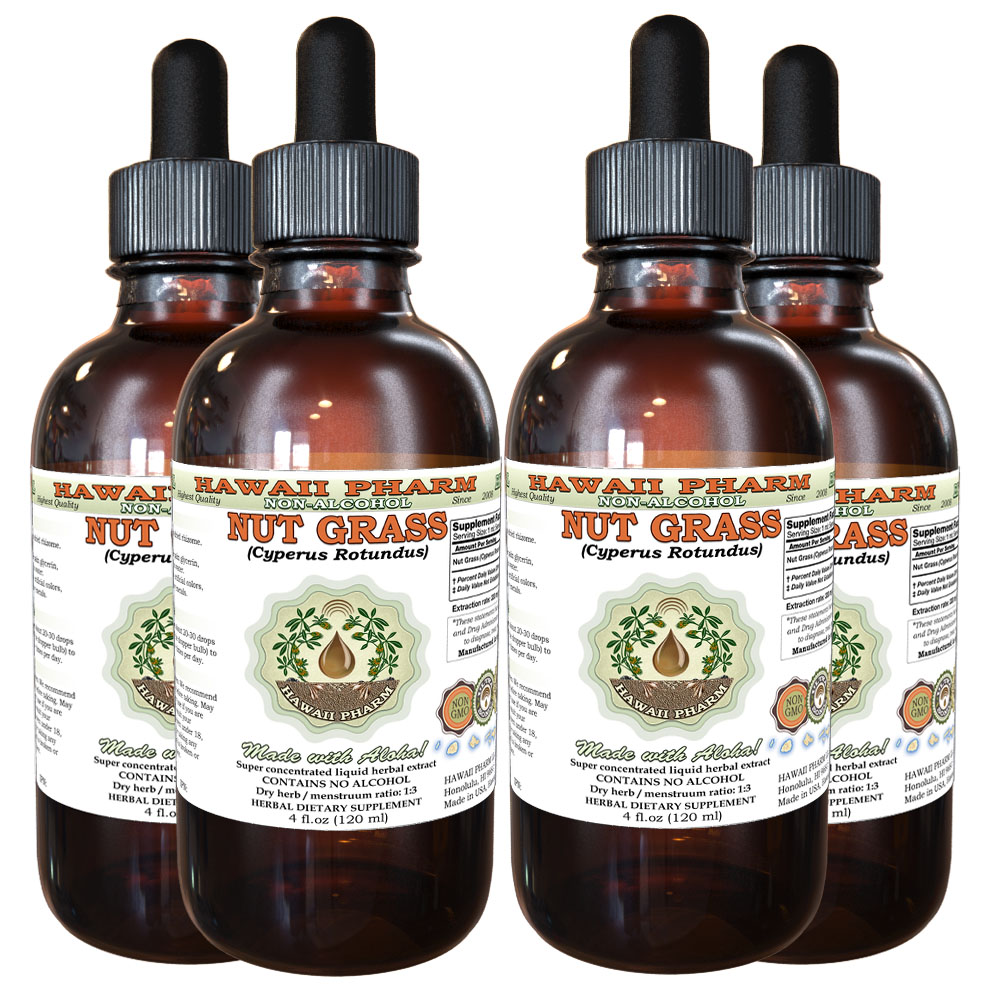 Nut Grass, Xiang Fu  (Cyperus Rotundus) Tincture. Alcohol-FREE. Hawaii Pharm.