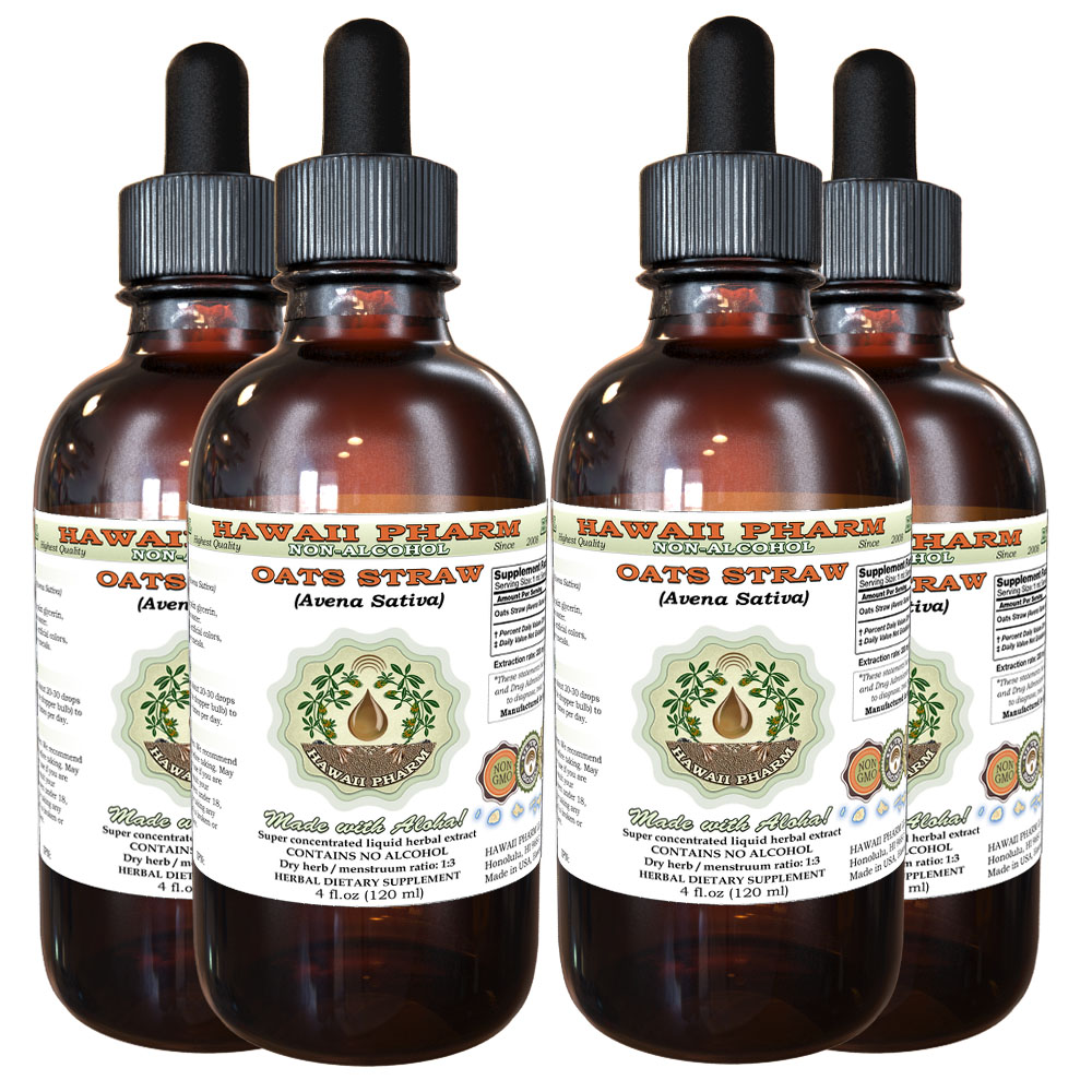 Oats Straw (Avena Sativa) Tincture. Alcohol-FREE. Hawaii Pharm.