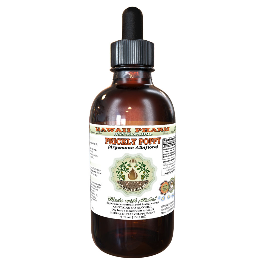 Prickly Poppy, Texas Poppy (Argemone Albiflora) Tincture. Alcohol-FREE.