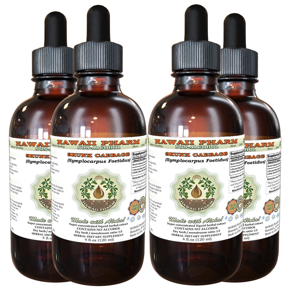 Skunk Cabbage (Symplocarpus Foetidus) Tincture. Alcohol-FREE. Hawaii Pharm.